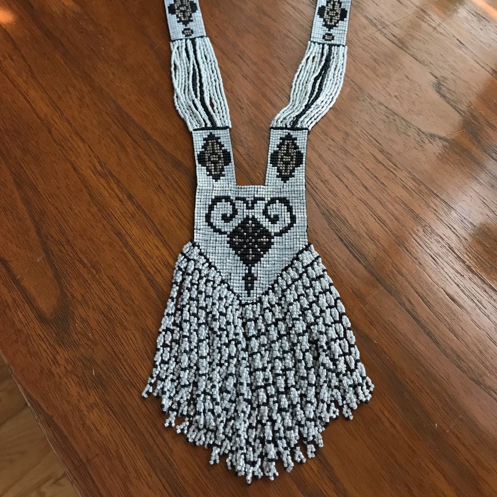 Beaded Hand-Loomed Art Deco Necklace